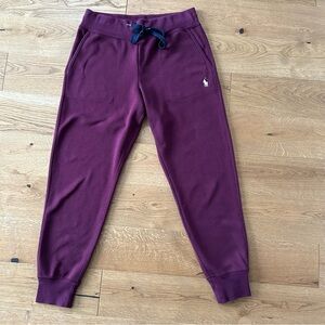 Ralph Lauren Purple Tapered Joggers with Elastic Waistband